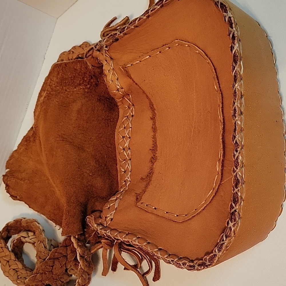 Old Native American style handmade leather purse - Picture 11 of 12